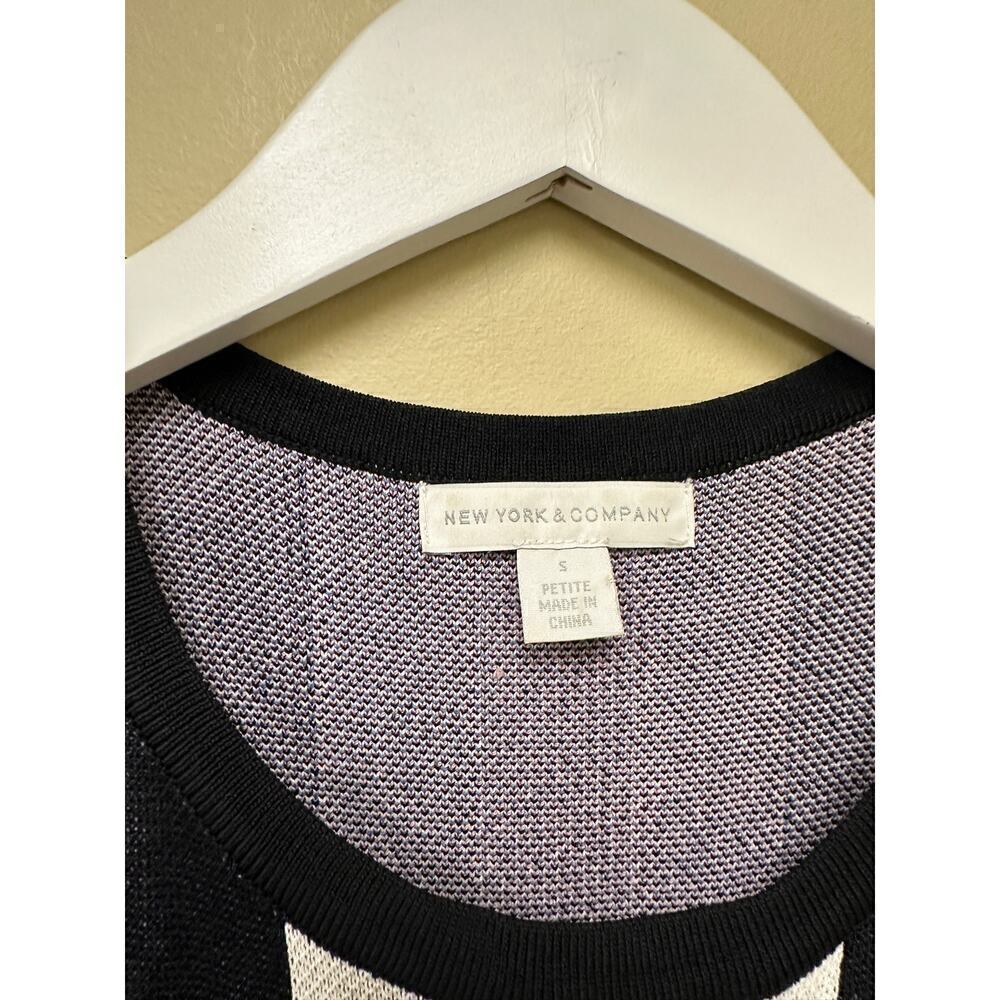 Workwear Petite Small Stripe Midi Sweater Sheath Dress Blue/Pink/Black - Picture 5 of 10